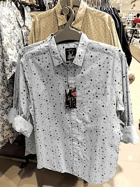 light blue cotton blend casual shirt - 20402764 -  Zoom Image - 0