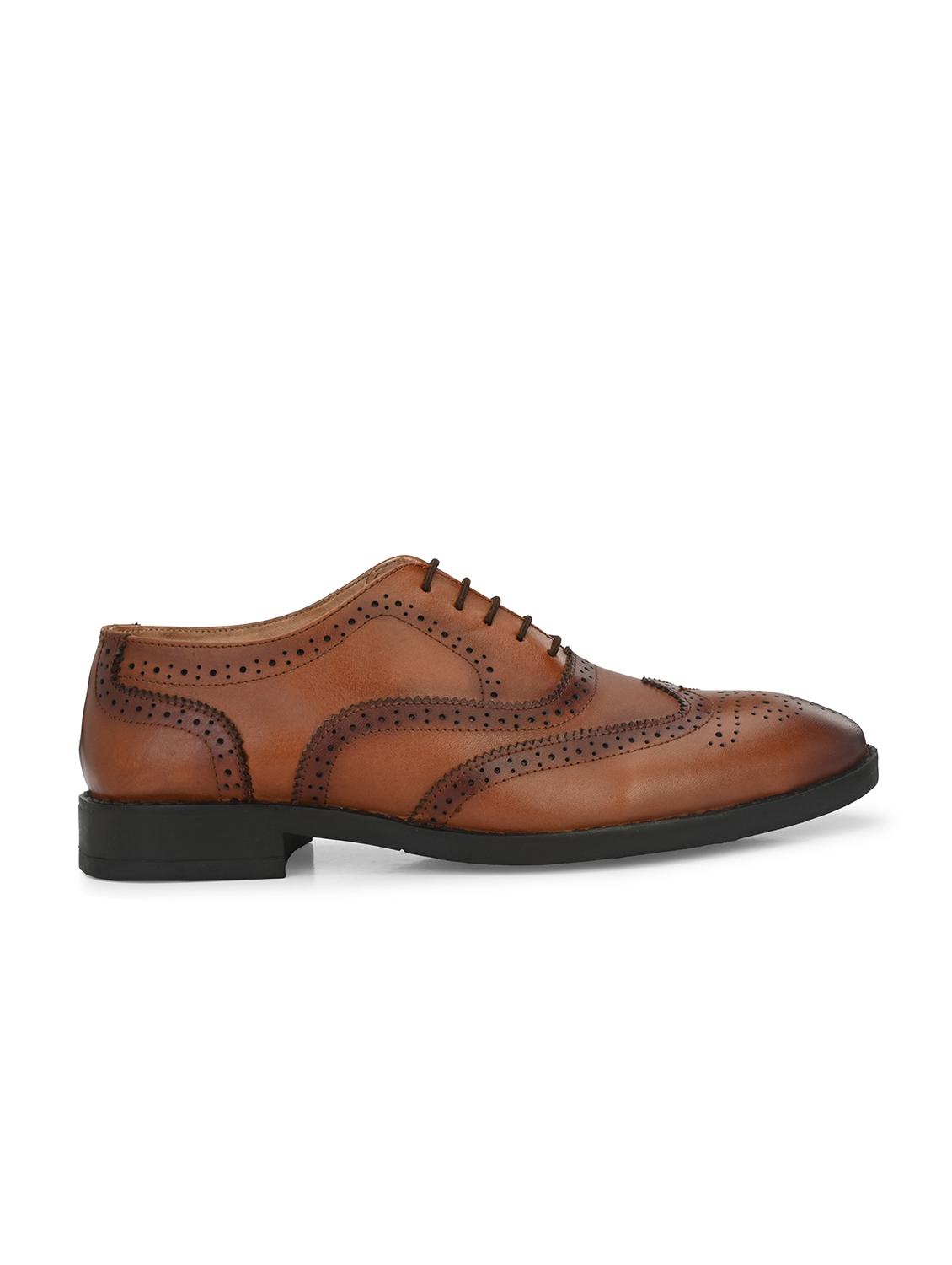 men cut work lace-up brouge shoes - 20404161 - Standard Image - 3