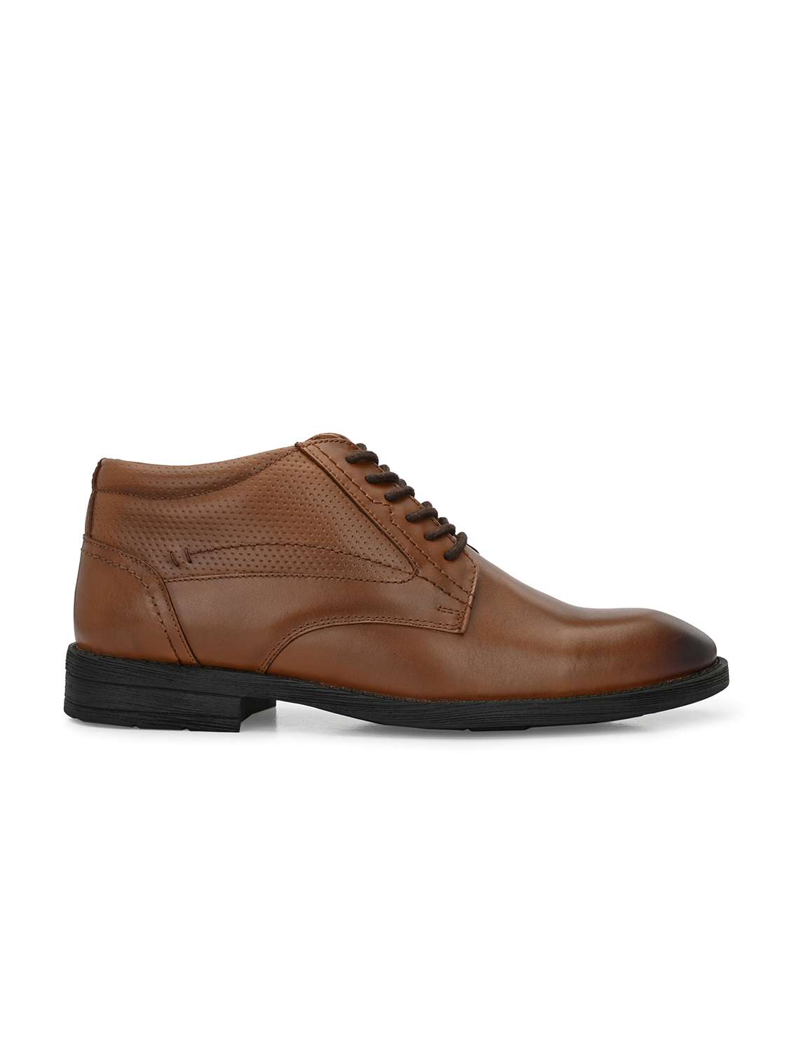 men textured brown lace-up boots - 20404184 - Standard Image - 3