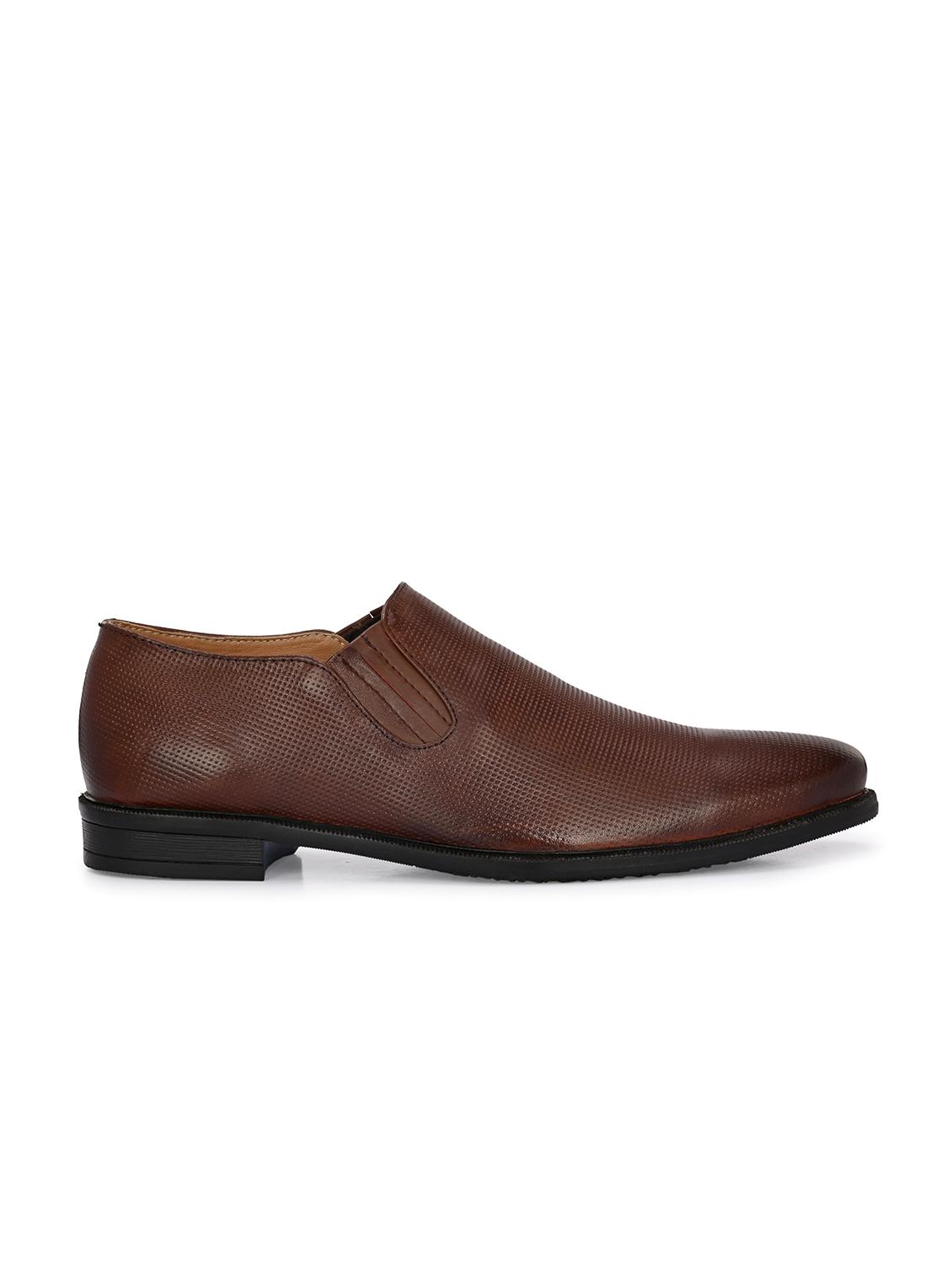 men's brown slip on formal shoe - 20404196 - Standard Image - 3