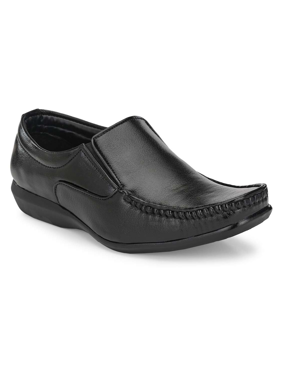 men solid black formal slip on - 20404215 -  Zoom Image - 0