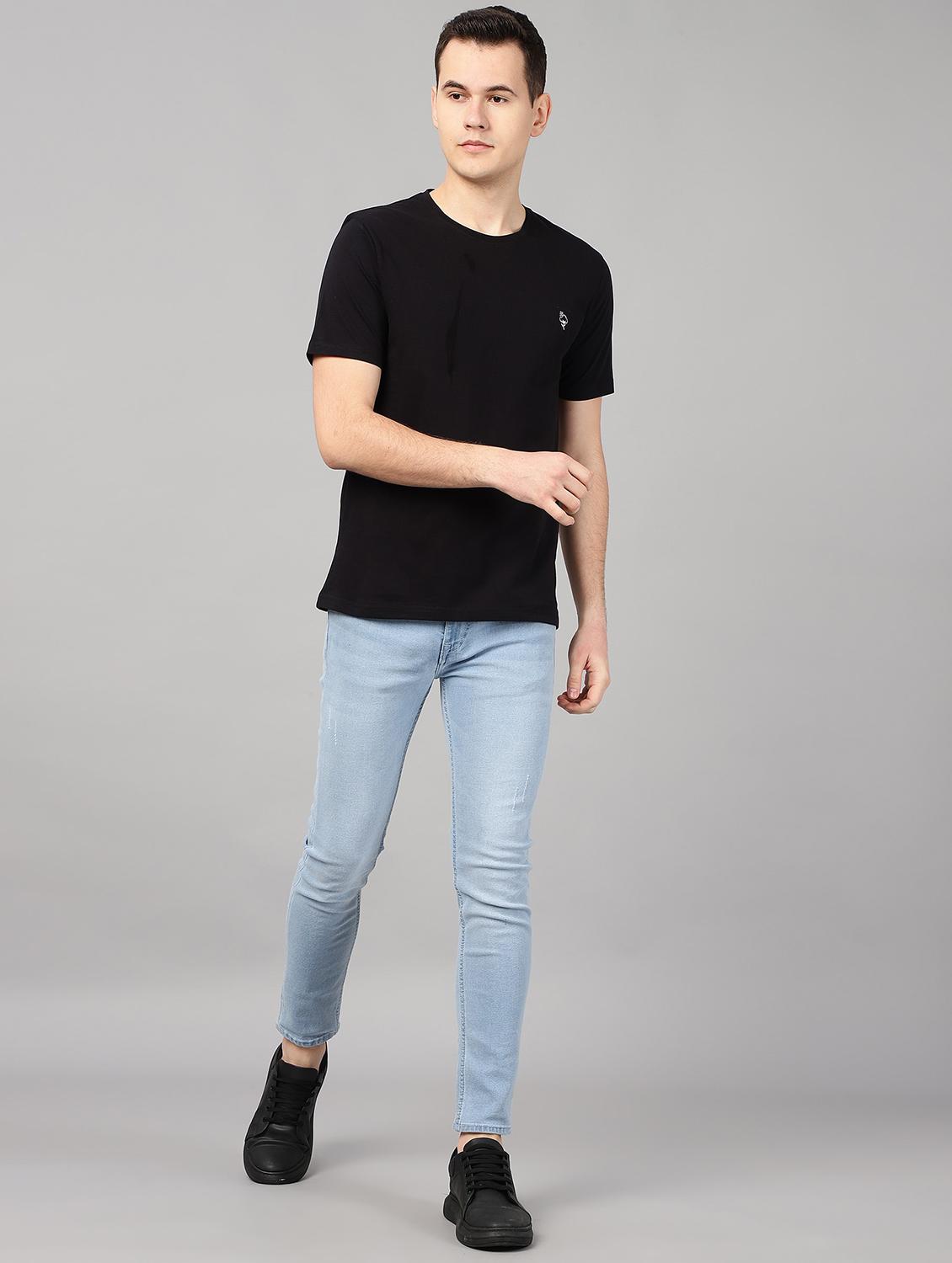 men black cotton regular t-shirt - 20404302 - Standard Image - 3