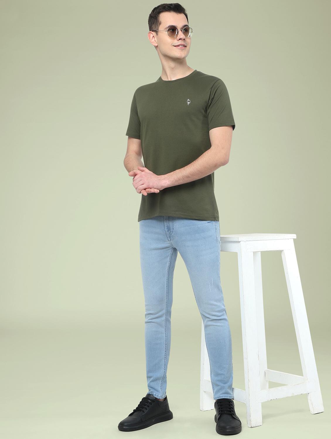 men green cotton regular t-shirt - 20404312 - Standard Image - 3