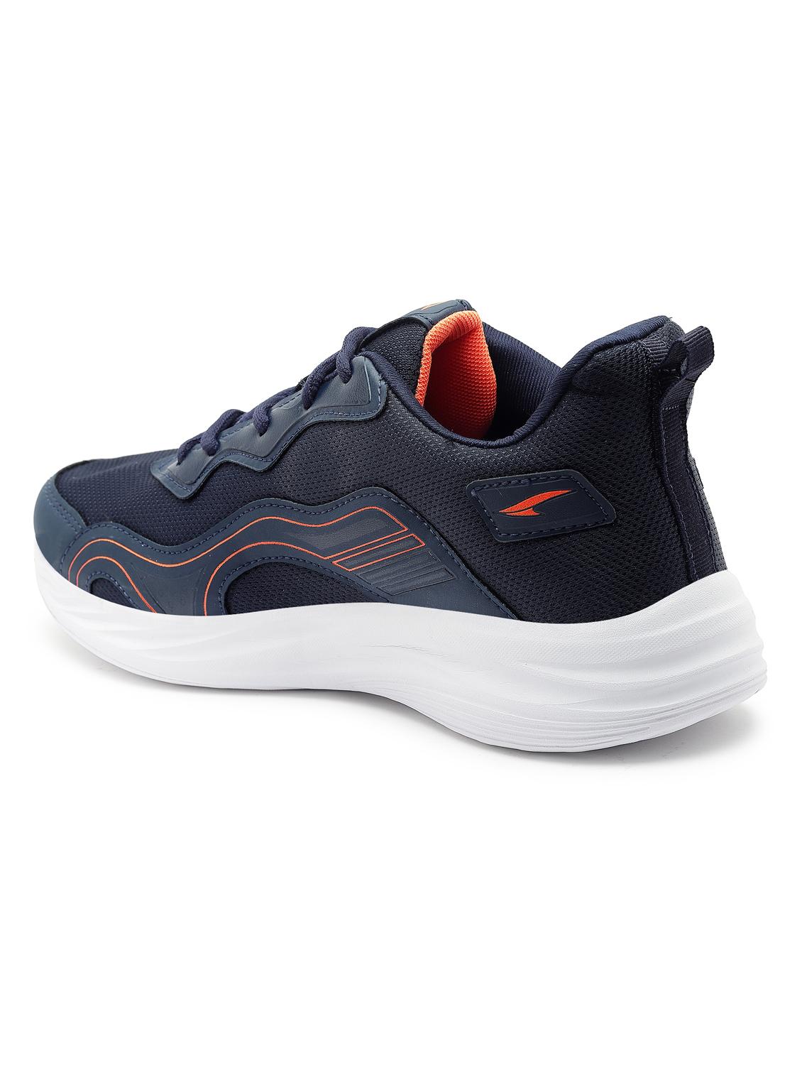 men solid navy blue lace-up sport shoe - 20404450 - Standard Image - 3
