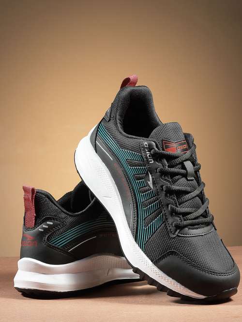 men color block black lace-up sport shoe - 20404458 -  Standard Image - 0
