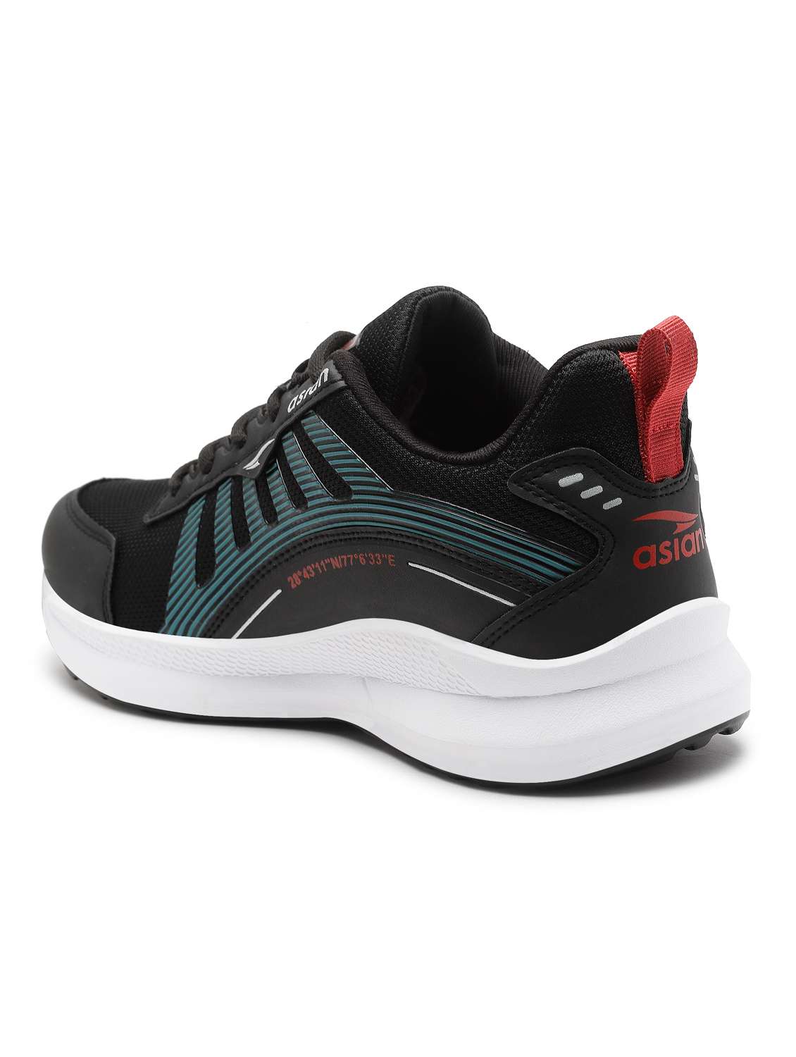 men color block black lace-up sport shoe - 20404458 -  Standard Image - 3