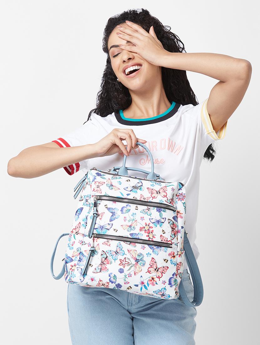 multi color printed leatherette regular backpack - 20405740 - Standard Image - 5
