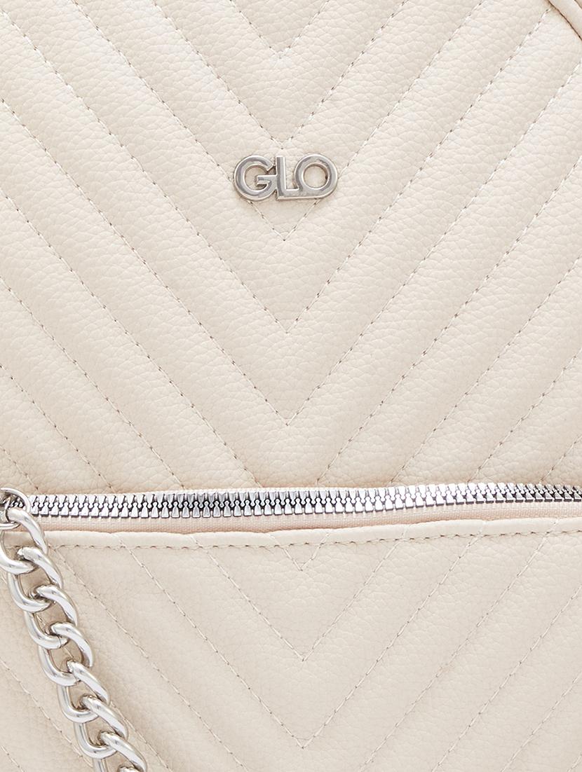 globus women ivory textured smart casual backpack - 20405748 - Standard Image - 3