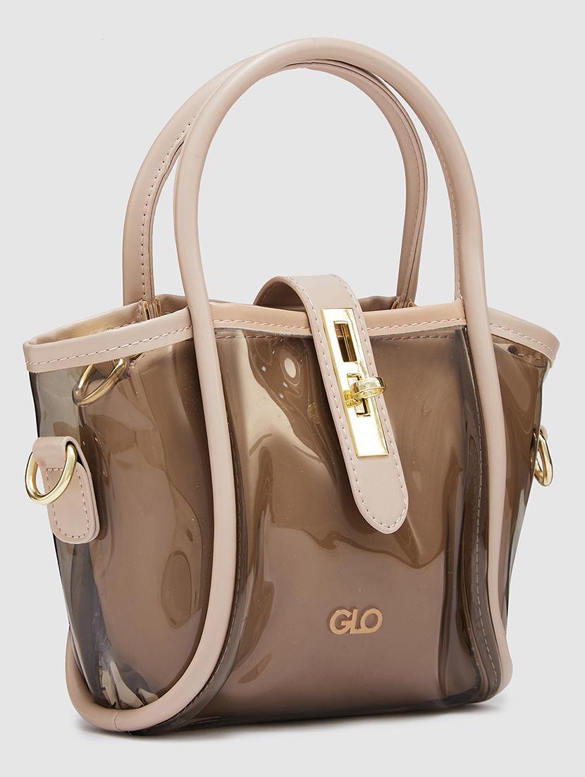 women solid leatherette handbag - 20405797 - Standard Image - 5