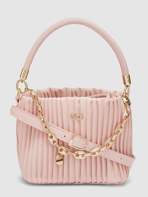women peach leatherette handbag - 20405798 - Standard Image - 0