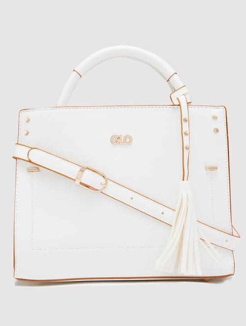women white leatherette pu regular handbag - 20405801 - Standard Image - 0