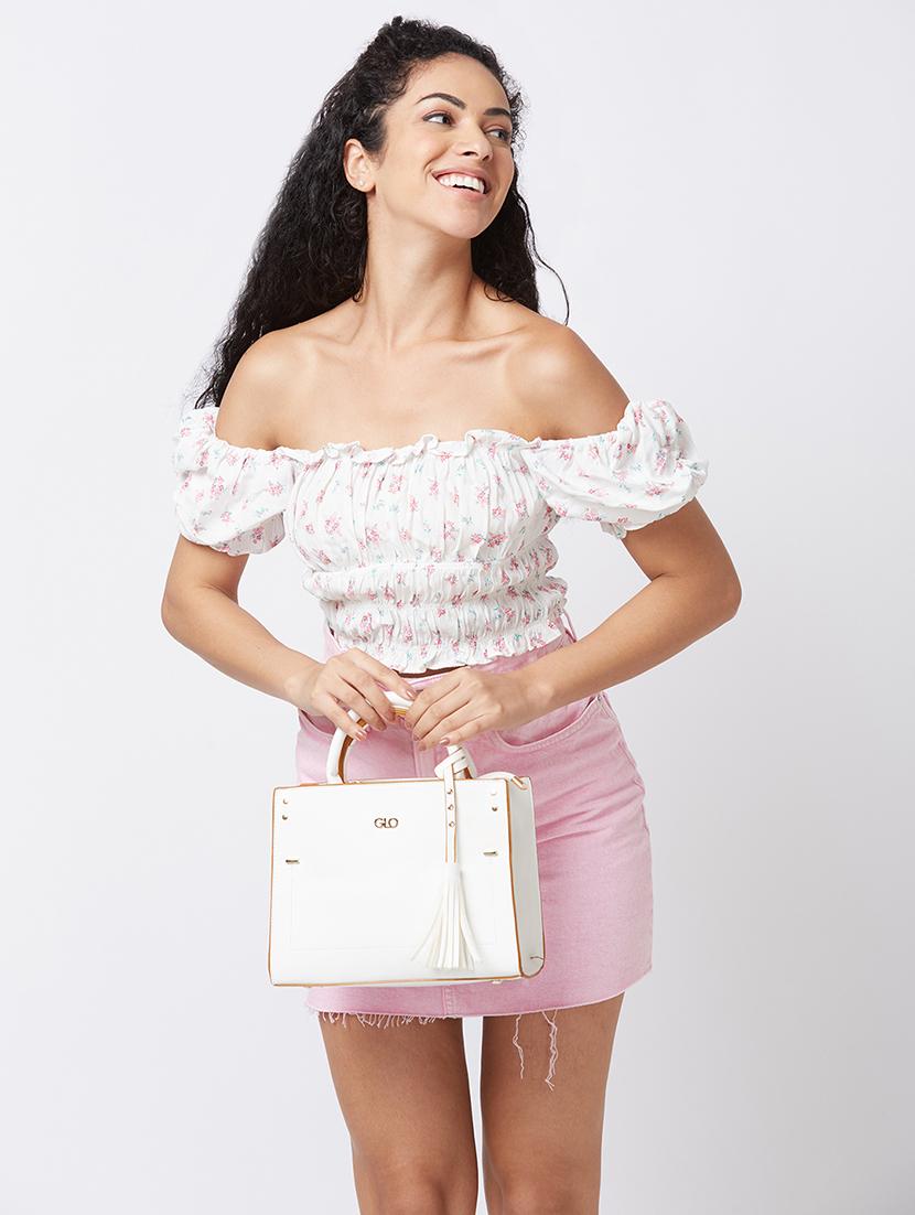 women white leatherette pu regular handbag - 20405801 - Standard Image - 5