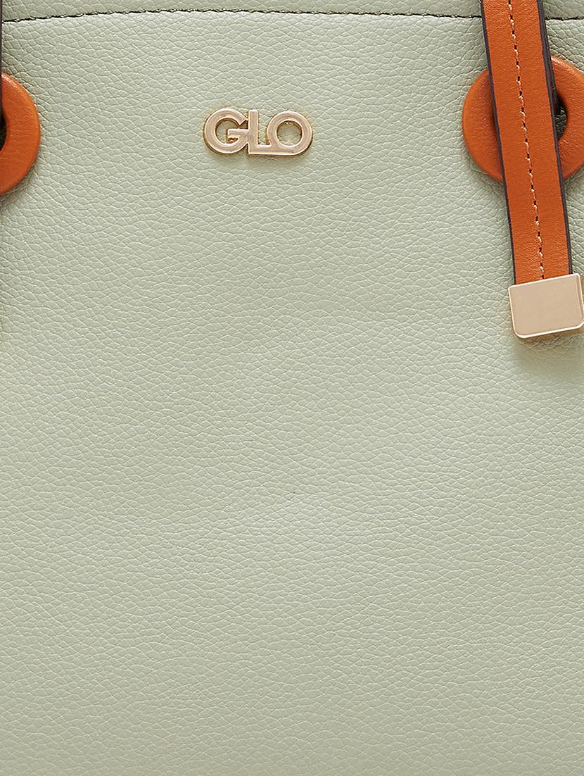 women solid leatherette handbag - 20405804 - Standard Image - 3