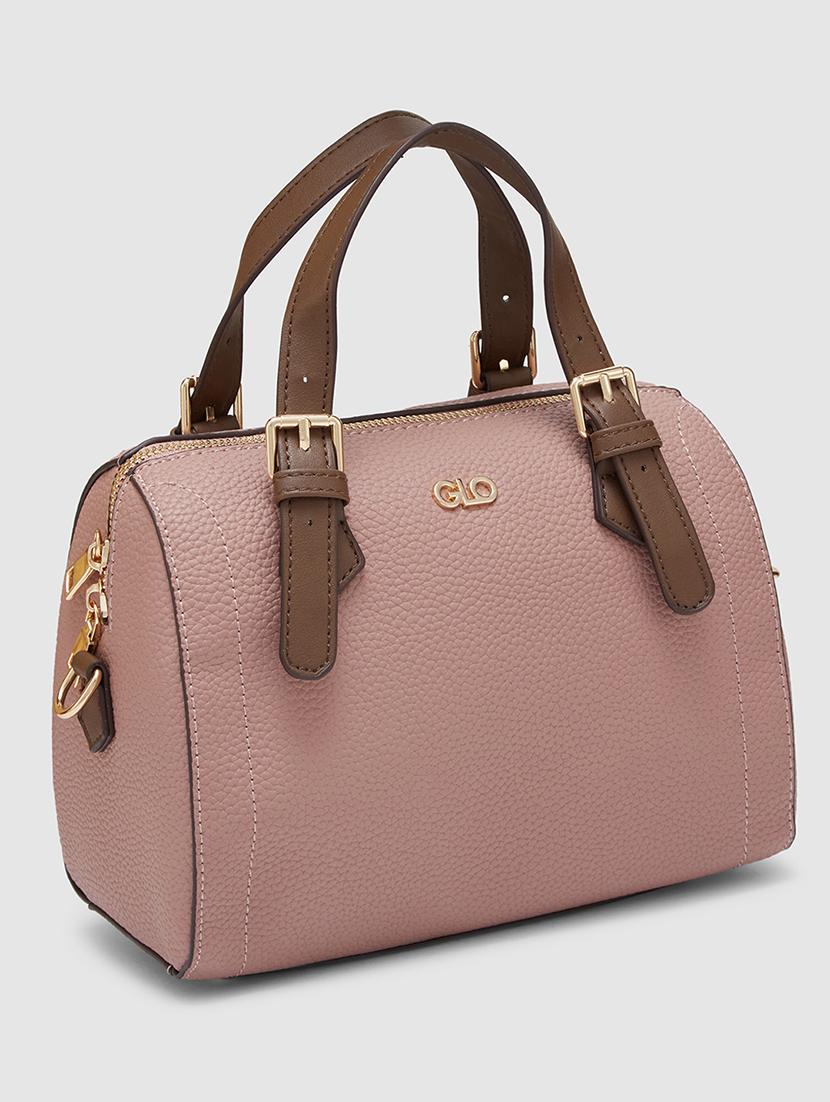 women solid leatherette handbag - 20405806 - Standard Image - 5