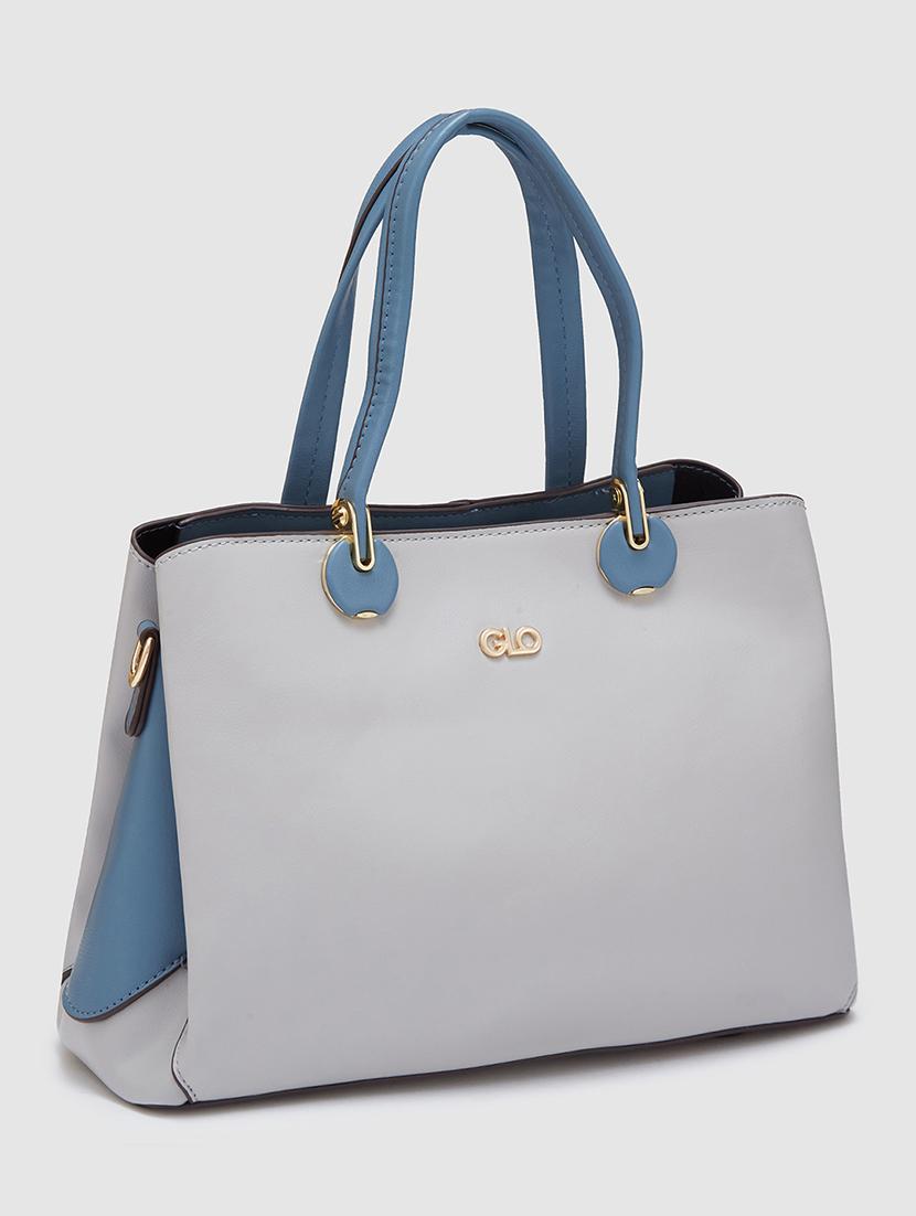 women solid leatherette handbag - 20405811 - Standard Image - 5
