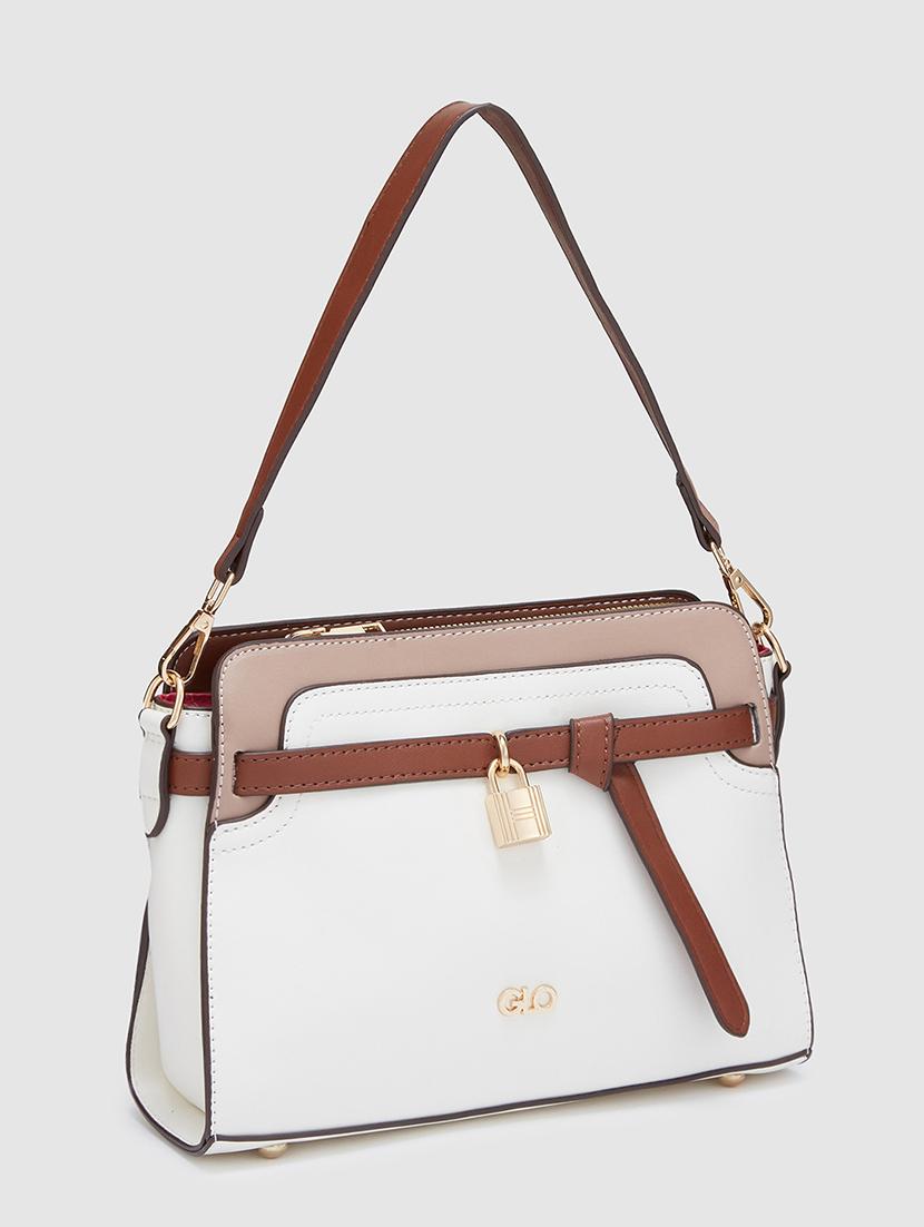 white leatherette (pu) handbag - 20405812 - Standard Image - 5