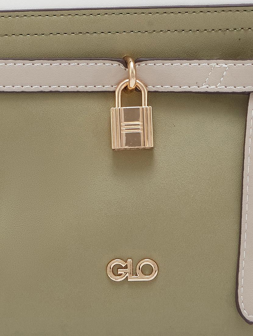 green leatherette (pu) handbag - 20405813 - Standard Image - 3