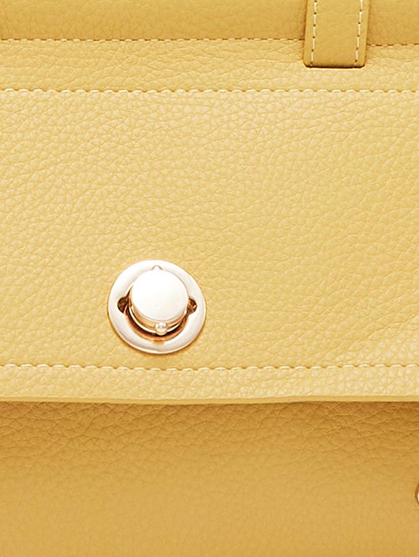 yellow leatherette (pu) handbag - 20405818 - Standard Image - 3