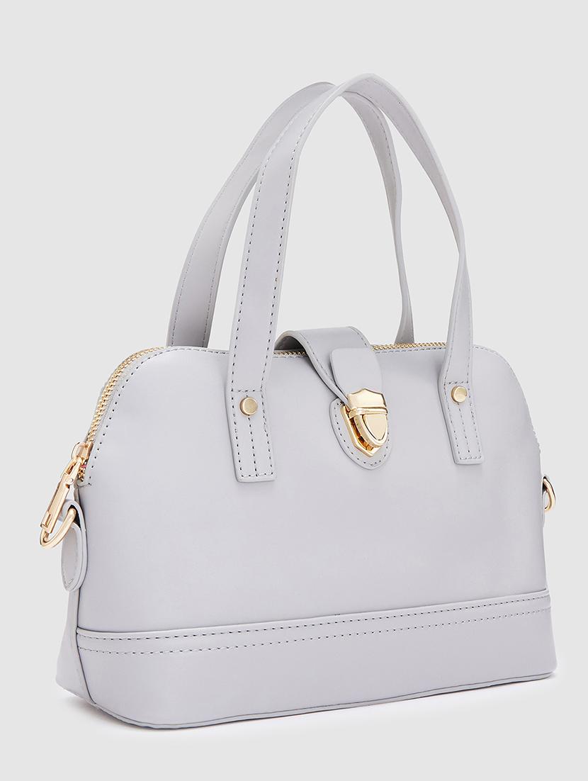grey leatherette (pu) handbag - 20405820 - Standard Image - 5