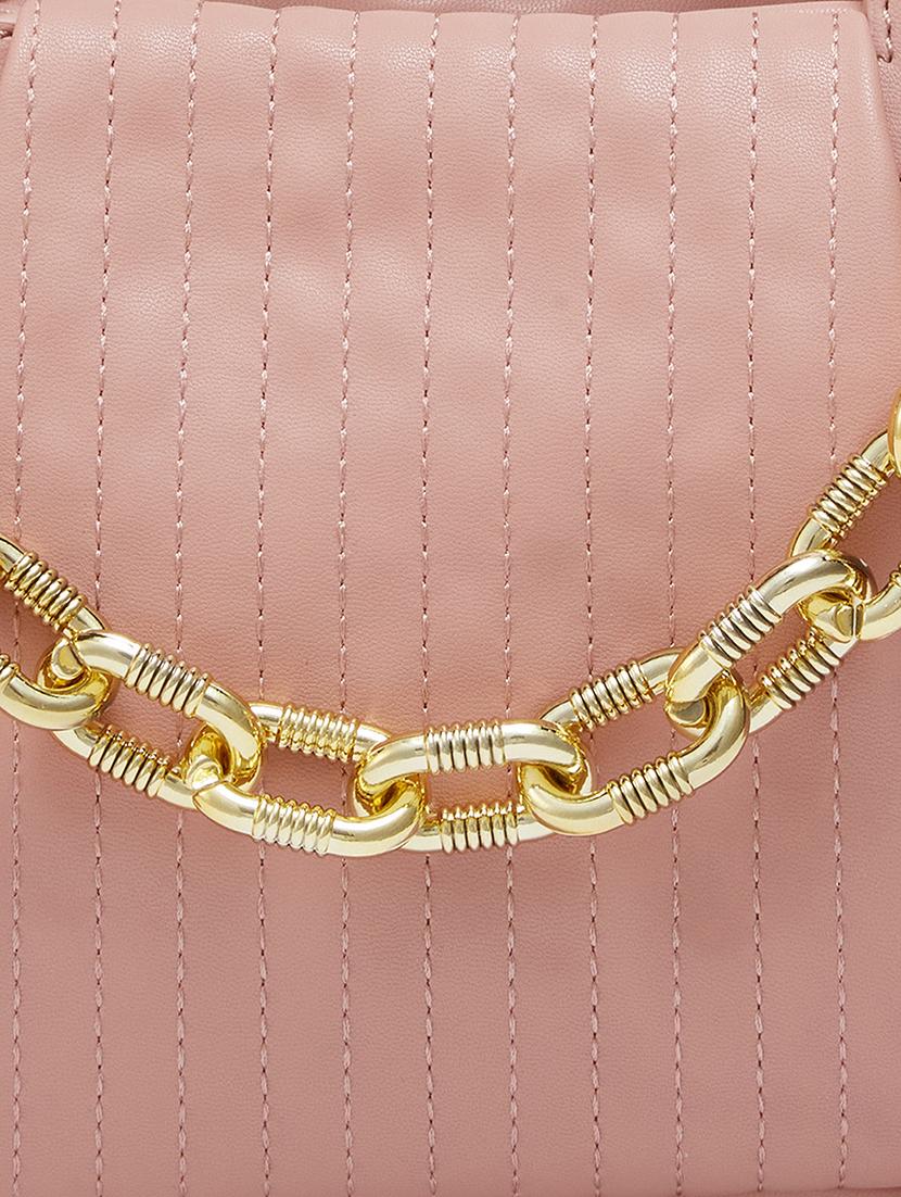 peach leatherette (pu) regular handbag - 20405822 - Standard Image - 3
