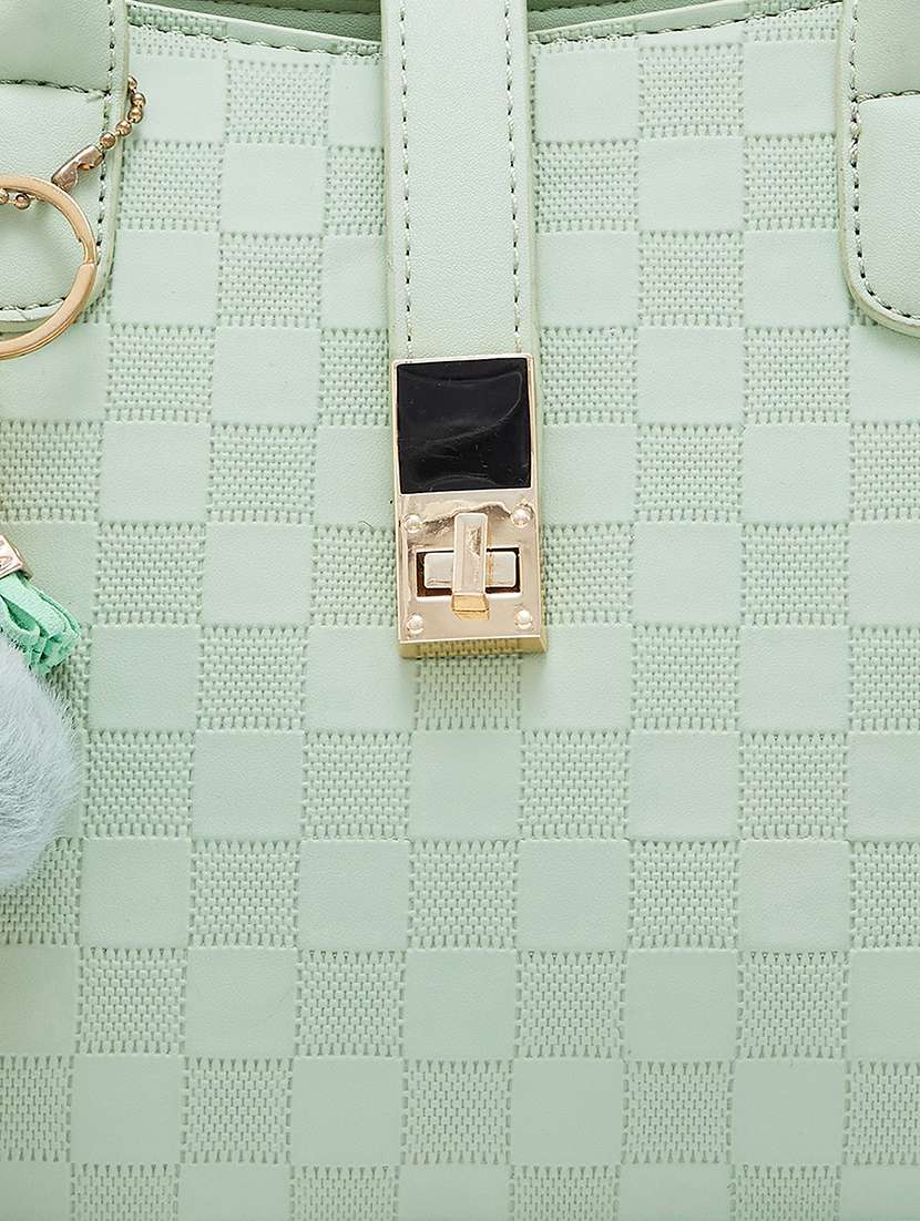 women texture leatherette handbag - 20405834 -  Standard Image - 3