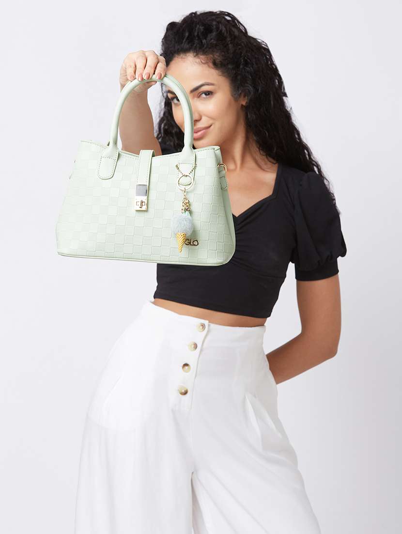 women texture leatherette handbag - 20405834 -  Standard Image - 5