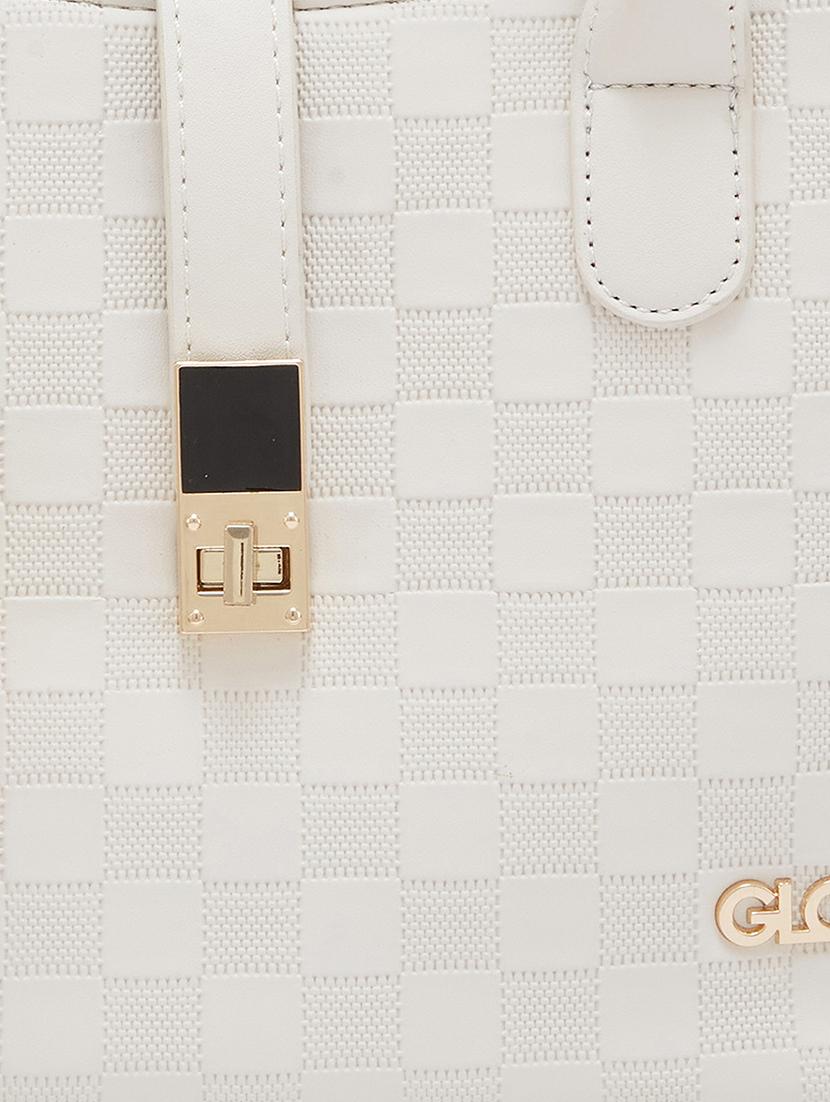 women texture leatherette handbag - 20405835 - Standard Image - 3