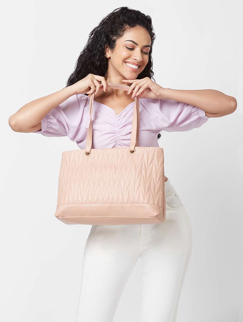 women texture leatherette handbag - 20405843 -  Standard Image - 5