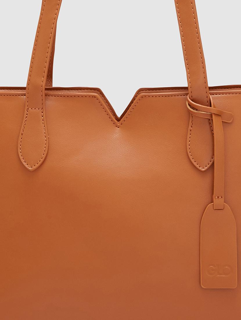 women solid leatherette handbag - 20405844 - Standard Image - 3