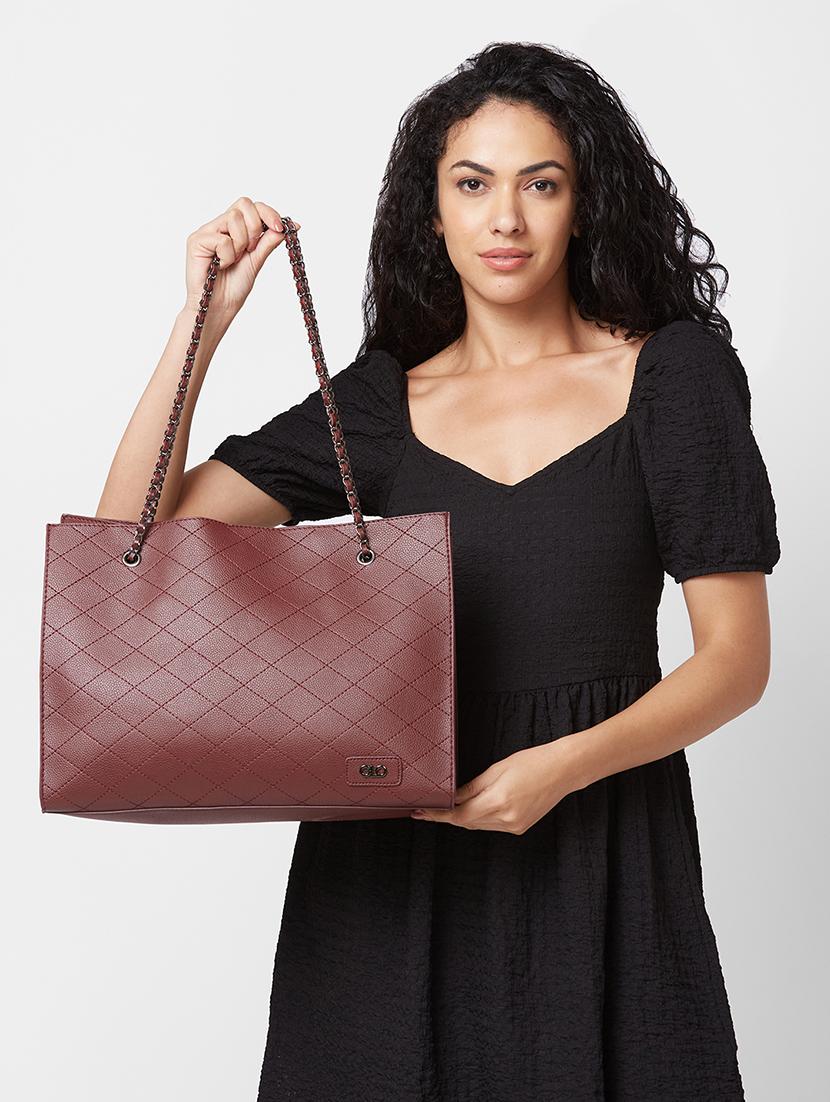women texture leatherette handbag - 20405851 - Standard Image - 5