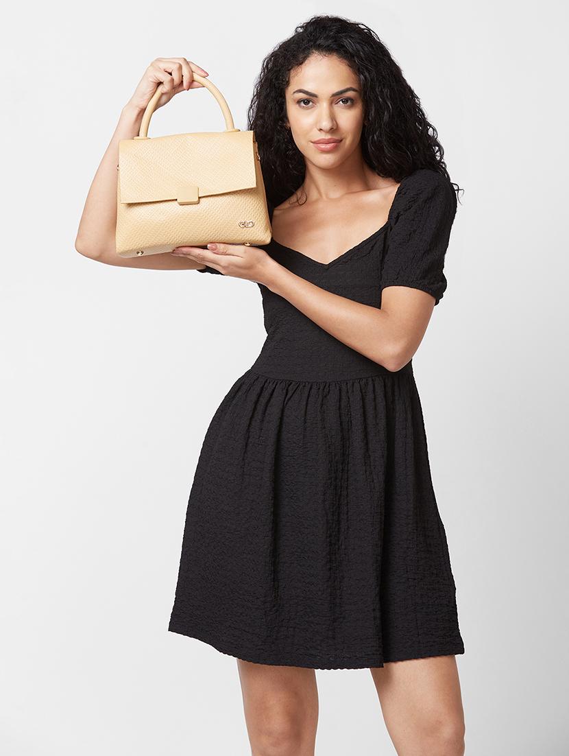 women texture leatherette handbag - 20405855 - Standard Image - 5