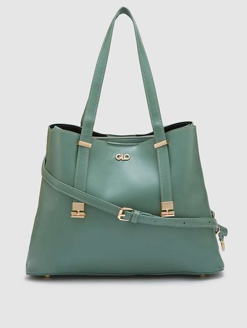 women solid leatherette handbag - 20405856 -  Standard Image - 0