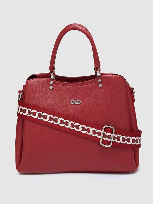 women solid leatherette handbag - 20405861 -  Standard Image - 0