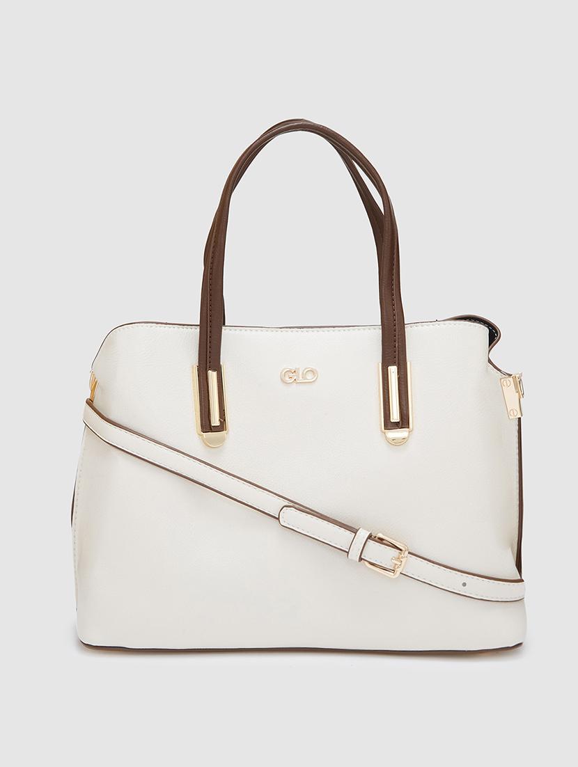 women solid leatherette handbag - 20405864 - Zoom Image - 0