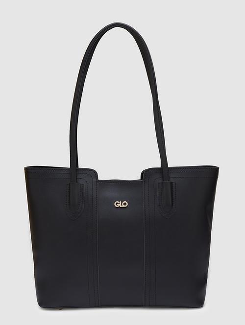 women solid leatherette handbag - 20405891 -  Standard Image - 0