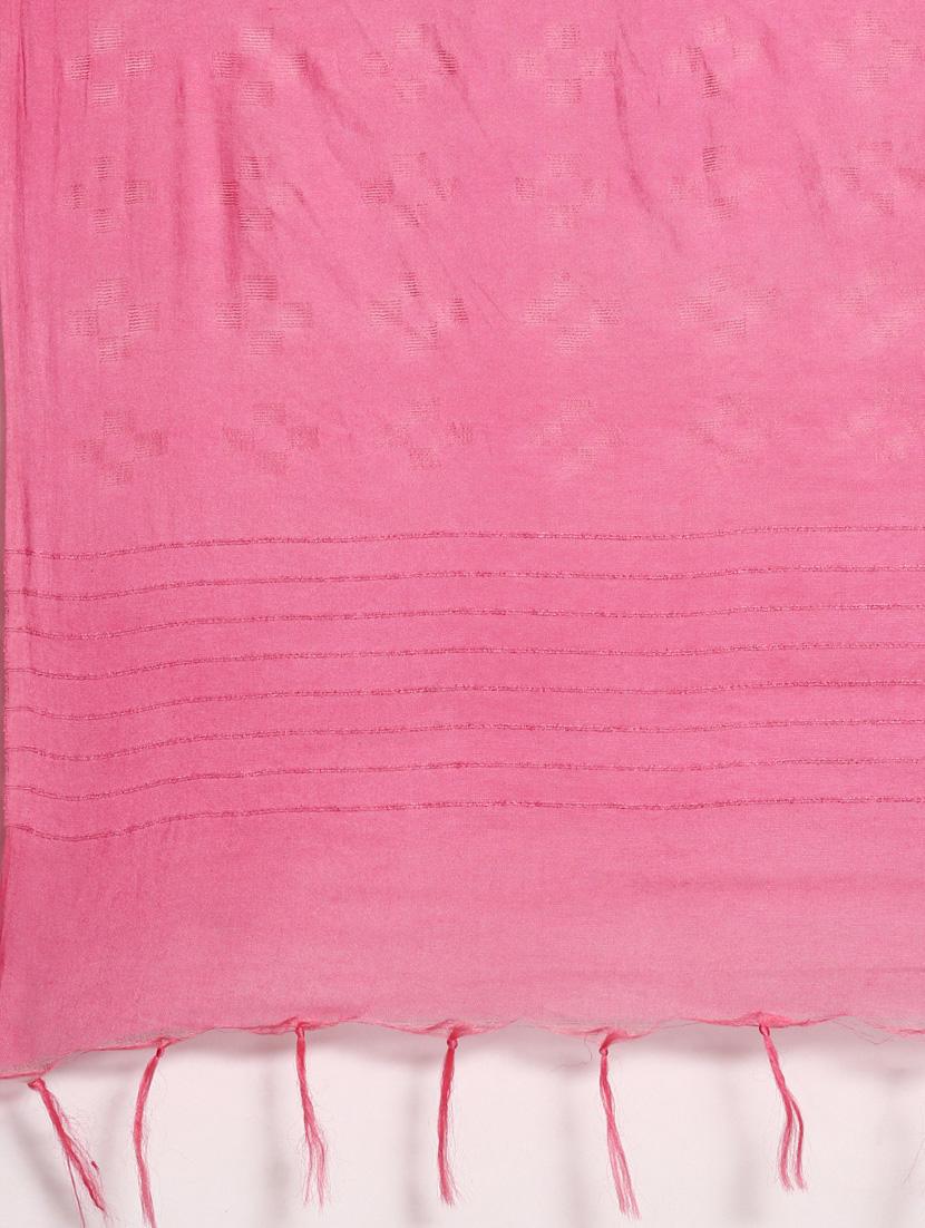 women's self design pink colored saree with blouse - 20406040 - Standard Image - 5