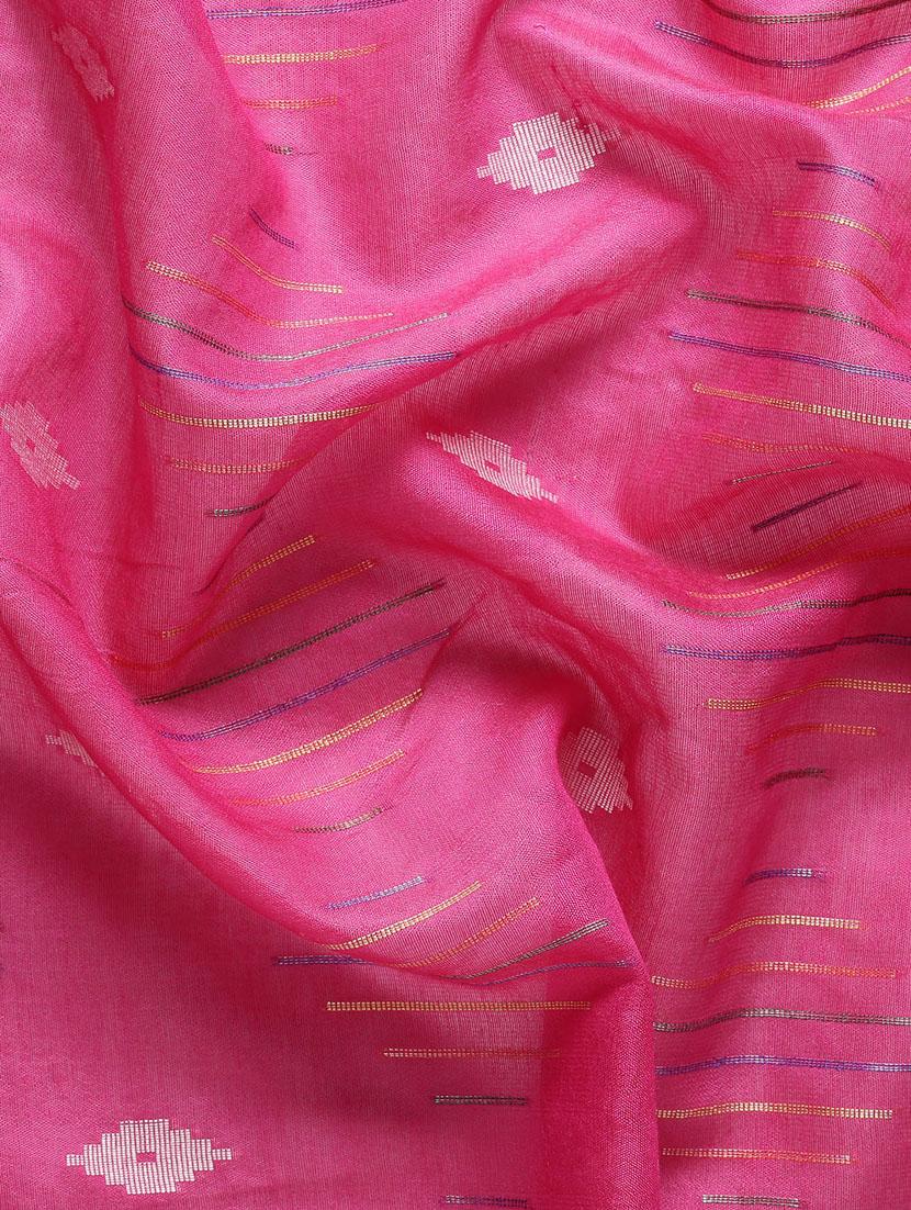 women's ikat pink colored saree with blouse - 20406049 - Standard Image - 5