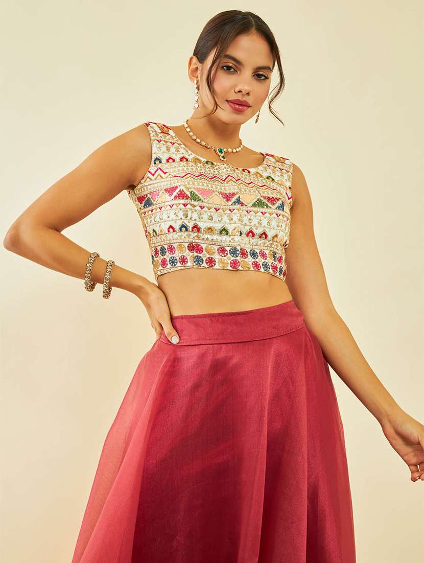 women white round neck stitched blouse