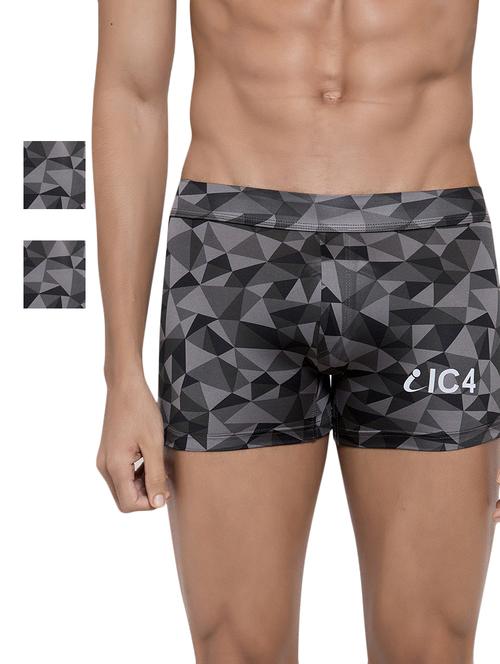pack of 3 geometric print trunks brief - 20408996 - Standard Image - 0