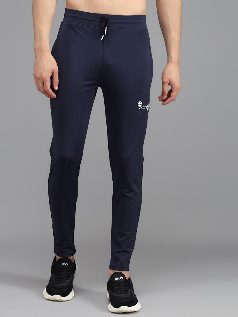 men's solid ankle length track pant