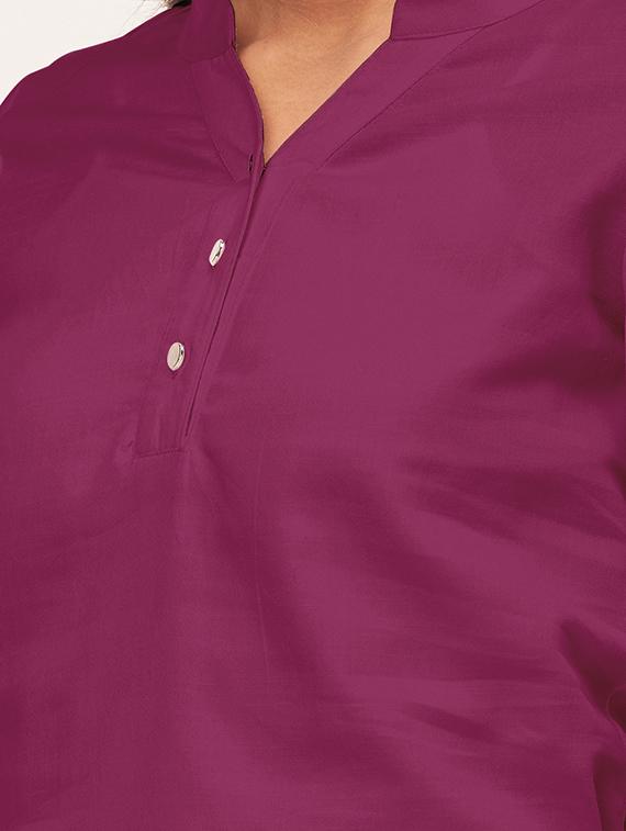 women pink satin regular top - 20409566 - Standard Image - 3