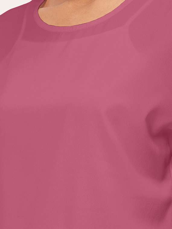 women dusted pink crepe blouson top - 20409585 -  Standard Image - 3