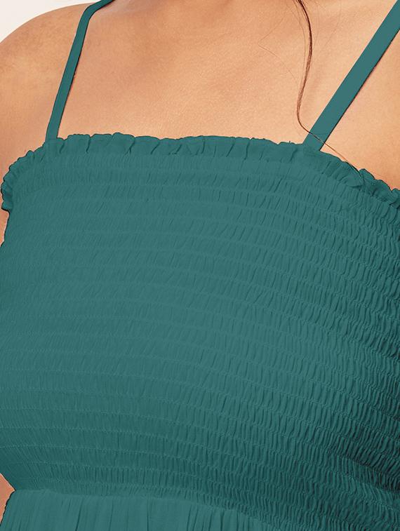 women light green rayon peplum top - 20409597 - Standard Image - 3