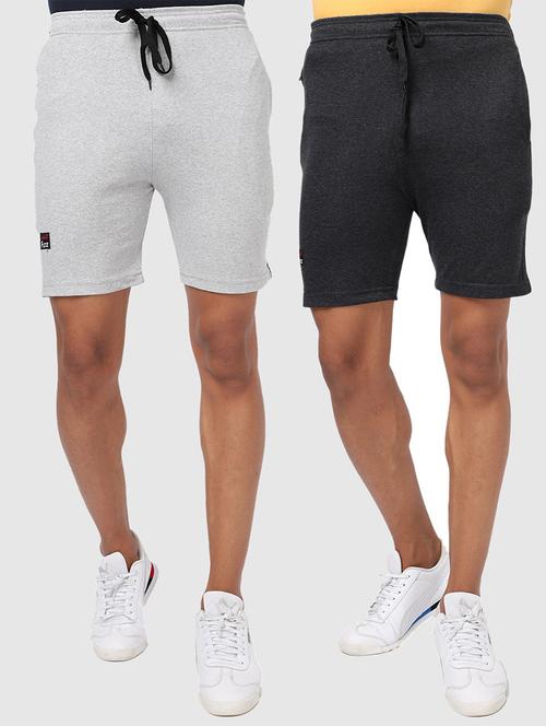 men pack of 2 solid shorts - 20410120 - Standard Image - 0
