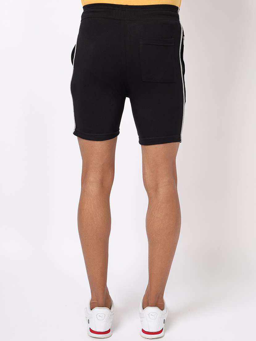 men mid rise solid shorts - 20410154 -  Standard Image - 3