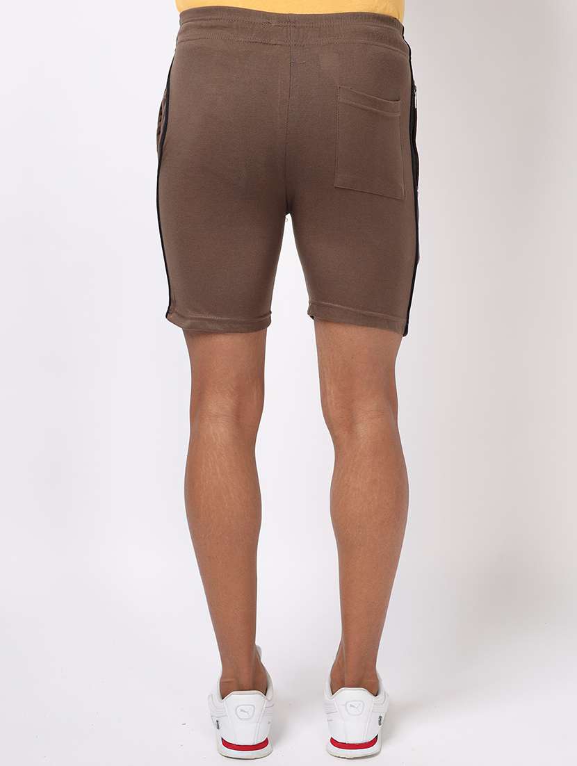 men mid rise solid shorts - 20410155 -  Standard Image - 3