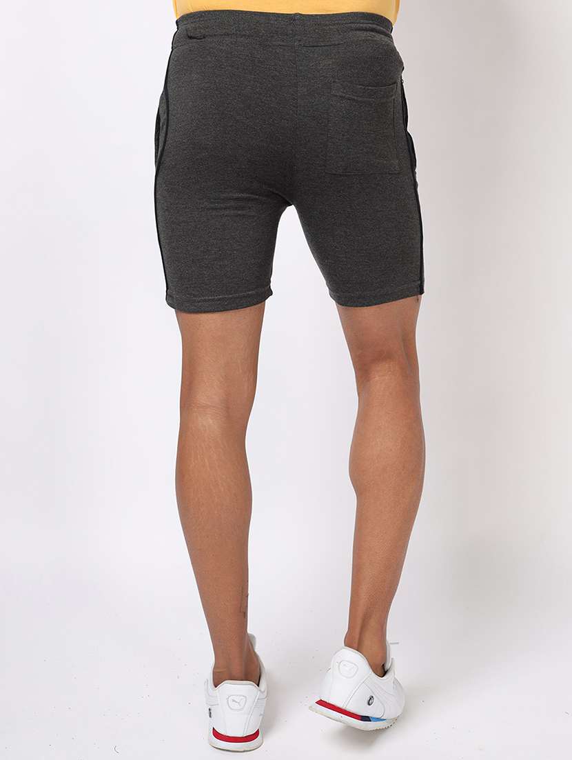 men mid rise solid shorts - 20410157 -  Standard Image - 3