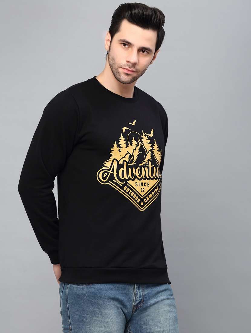 men front print crew neck sweatshirt - 20410849 -  Standard Image - 3