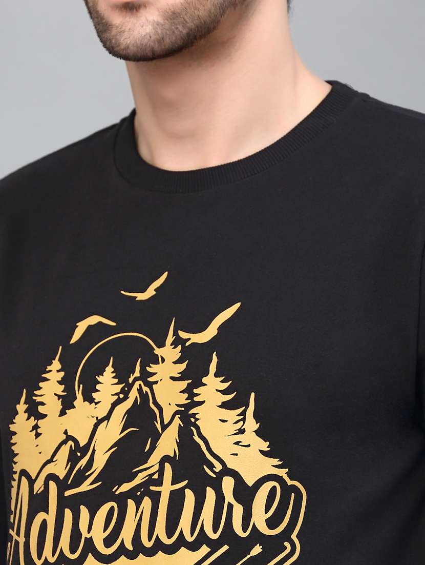 men front print crew neck sweatshirt - 20410849 -  Standard Image - 8