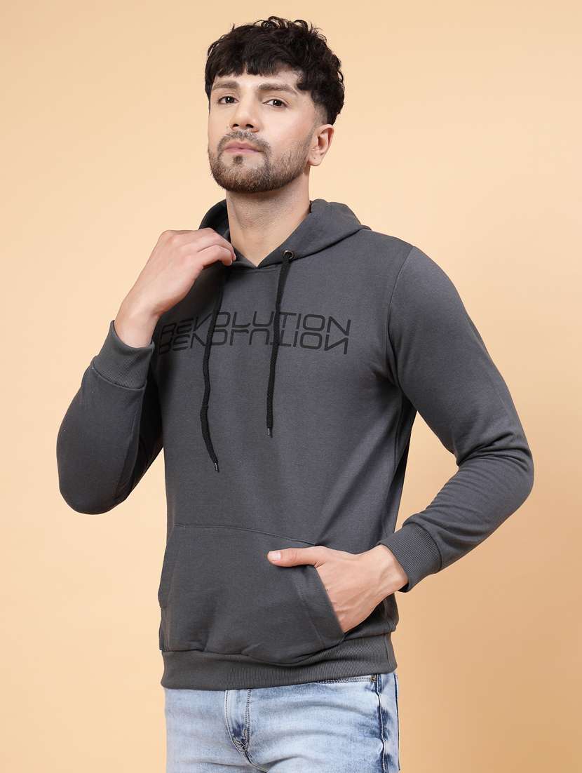 men long sleeved chest print sweatshirt - 20410857 - Standard Image - 3